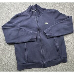 Lacoste Sport Full Zip Jacket Men's Size Large FR 5 Blue Fleece SH7616
